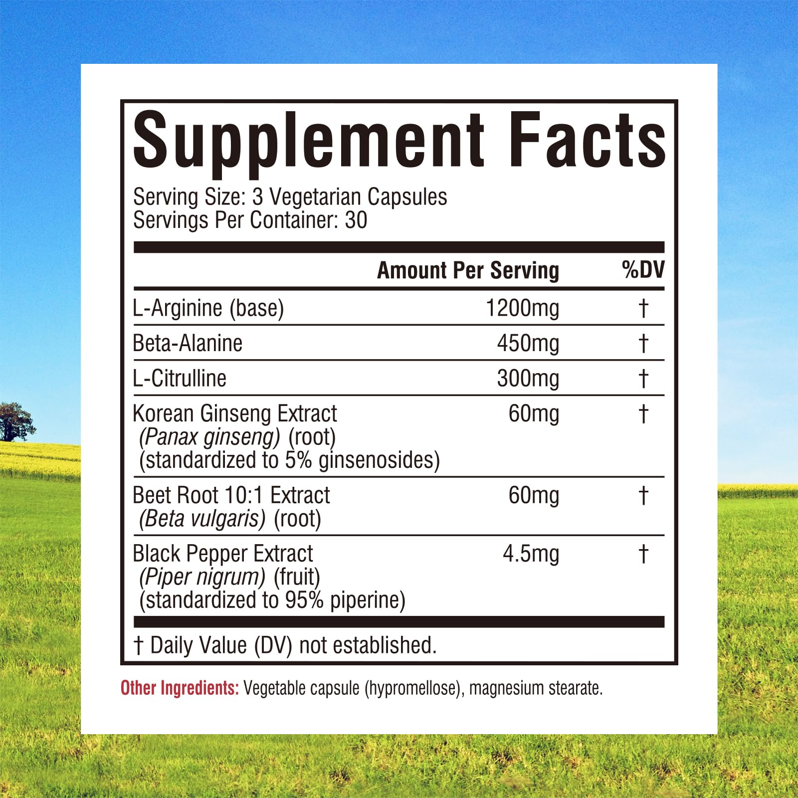 Innate Vitality NO capsules close-up shows easy-to-swallow form aiding workout-ready blood flow.