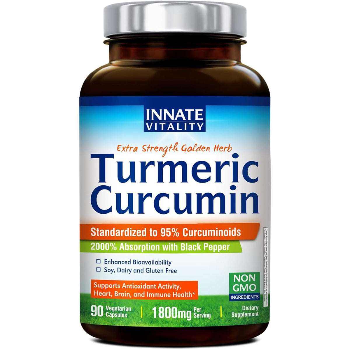 Innate Vitality Turmeric Curcumin bottle with 90 capsules