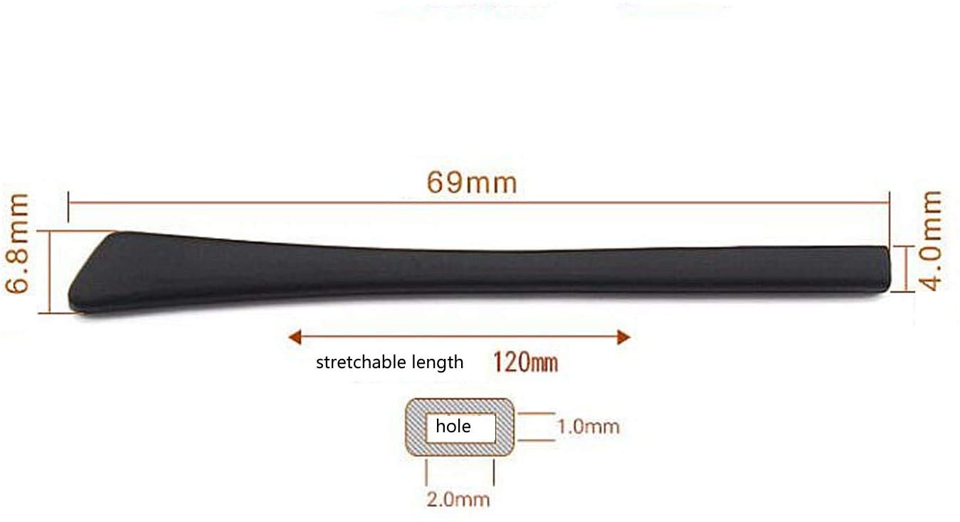 Inner hole size 2x1mm for 1-2mm temple legs