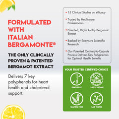 Innerthera Bergamot Flow label highlights Bergamonte and S7 for heart health.