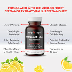 Innerthera Bergamot Flow pills closeup shows compact daily capsules.