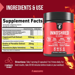 Capsimax 100mg ingredient highlight for Inno Shred