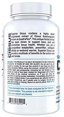 Close-up of QuadraFlex engineered Cissus Quadlangularis extract capsule