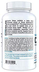 Close-up of QuadraFlex engineered Cissus Quadlangularis extract capsule