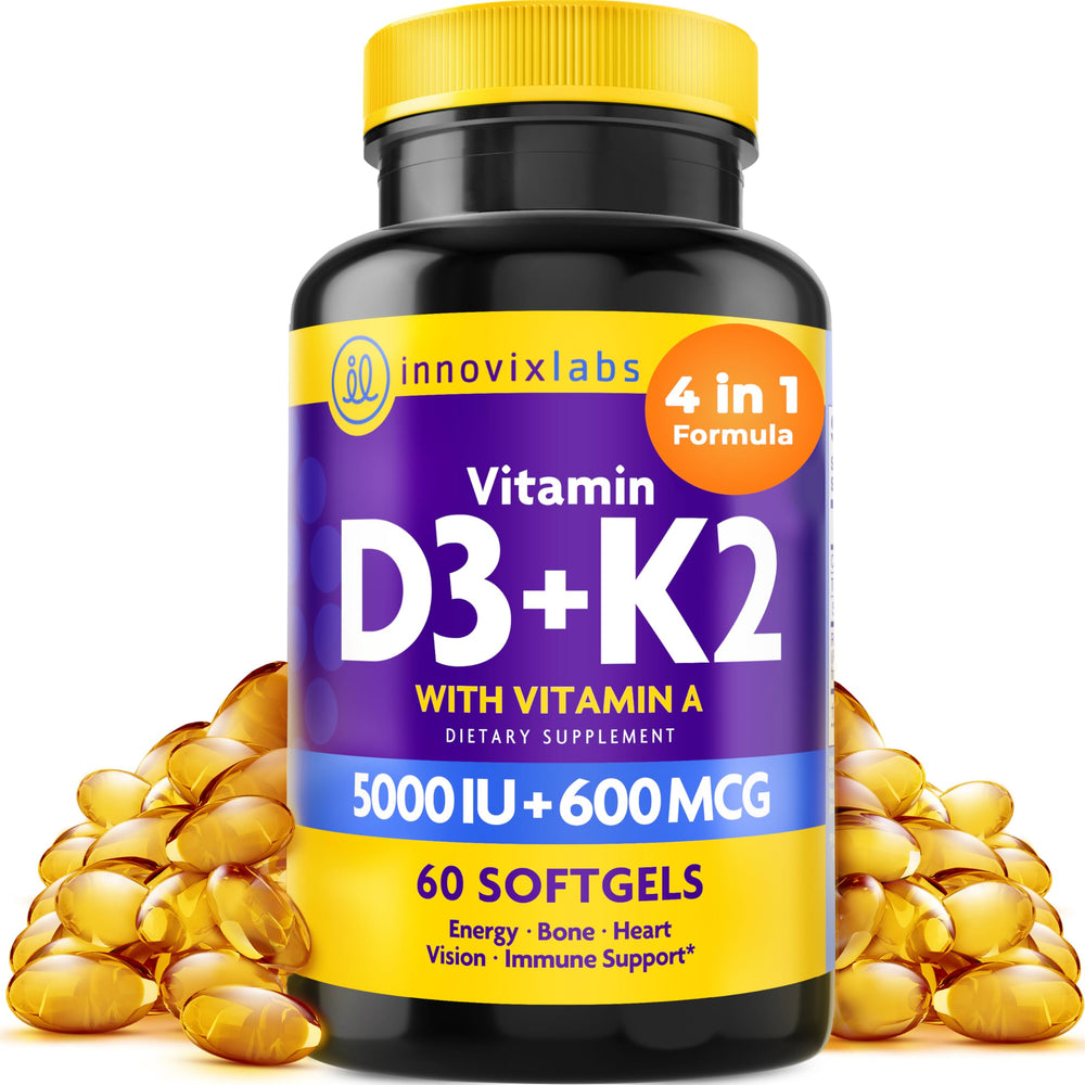 InnovixLabs Vitamin D3 K2-5000 IU bottle label
