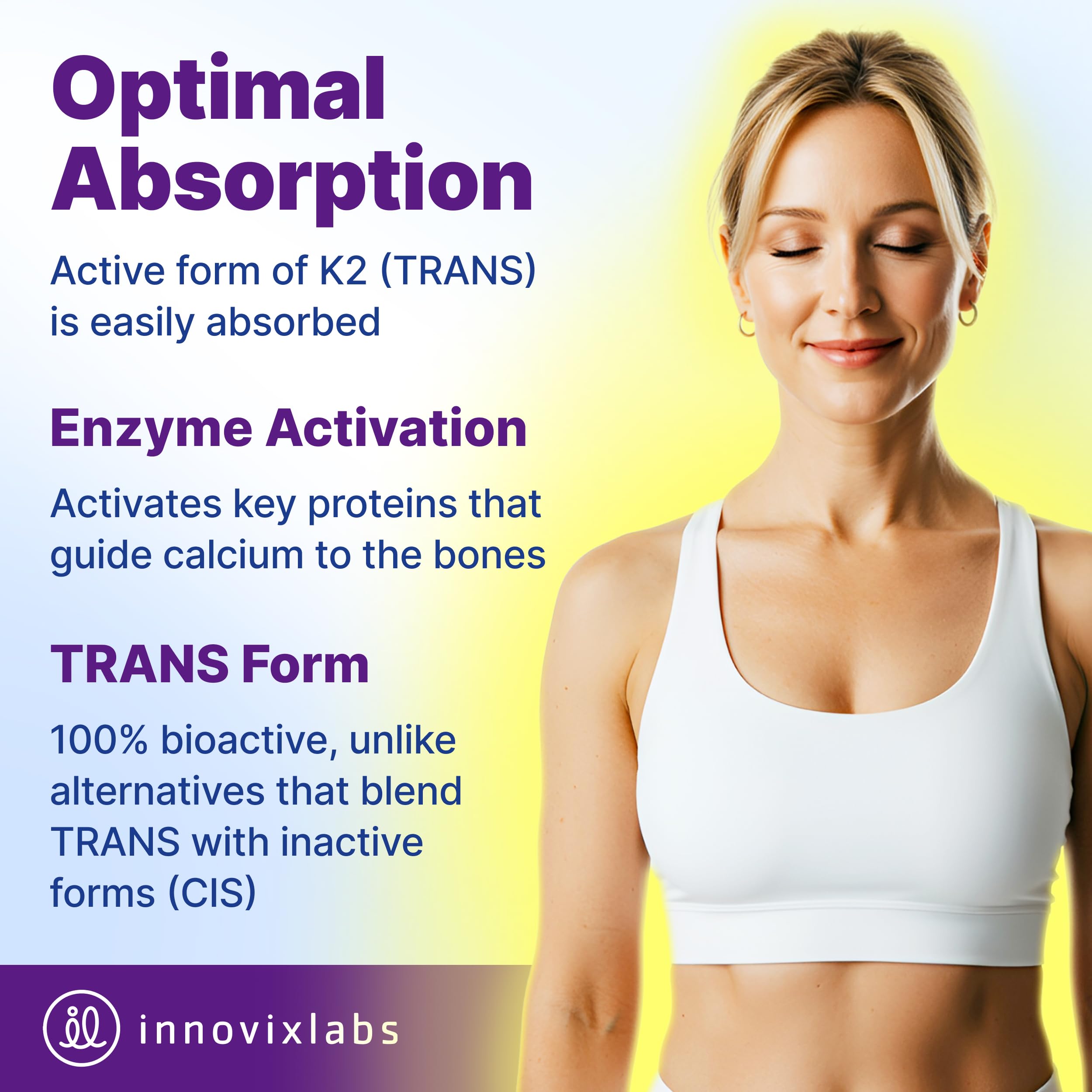 Soy-free and gluten-free K2 supplement packaging