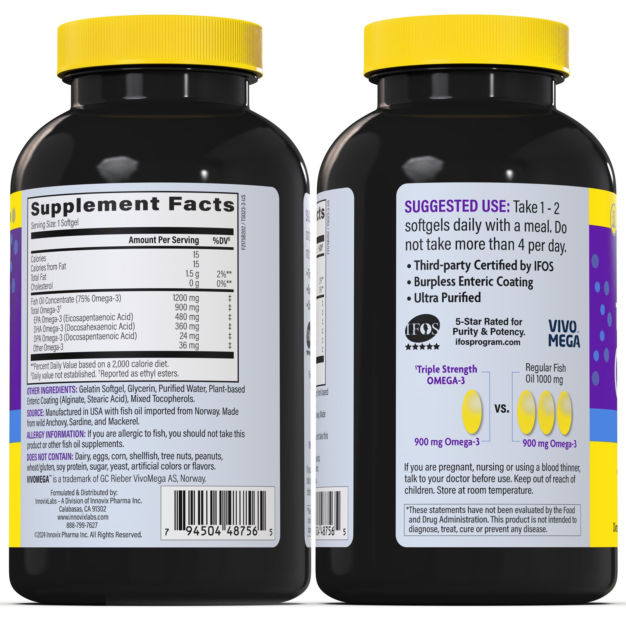 Icons indicating dairy, egg, shellfish, nuts, gluten, and soy free