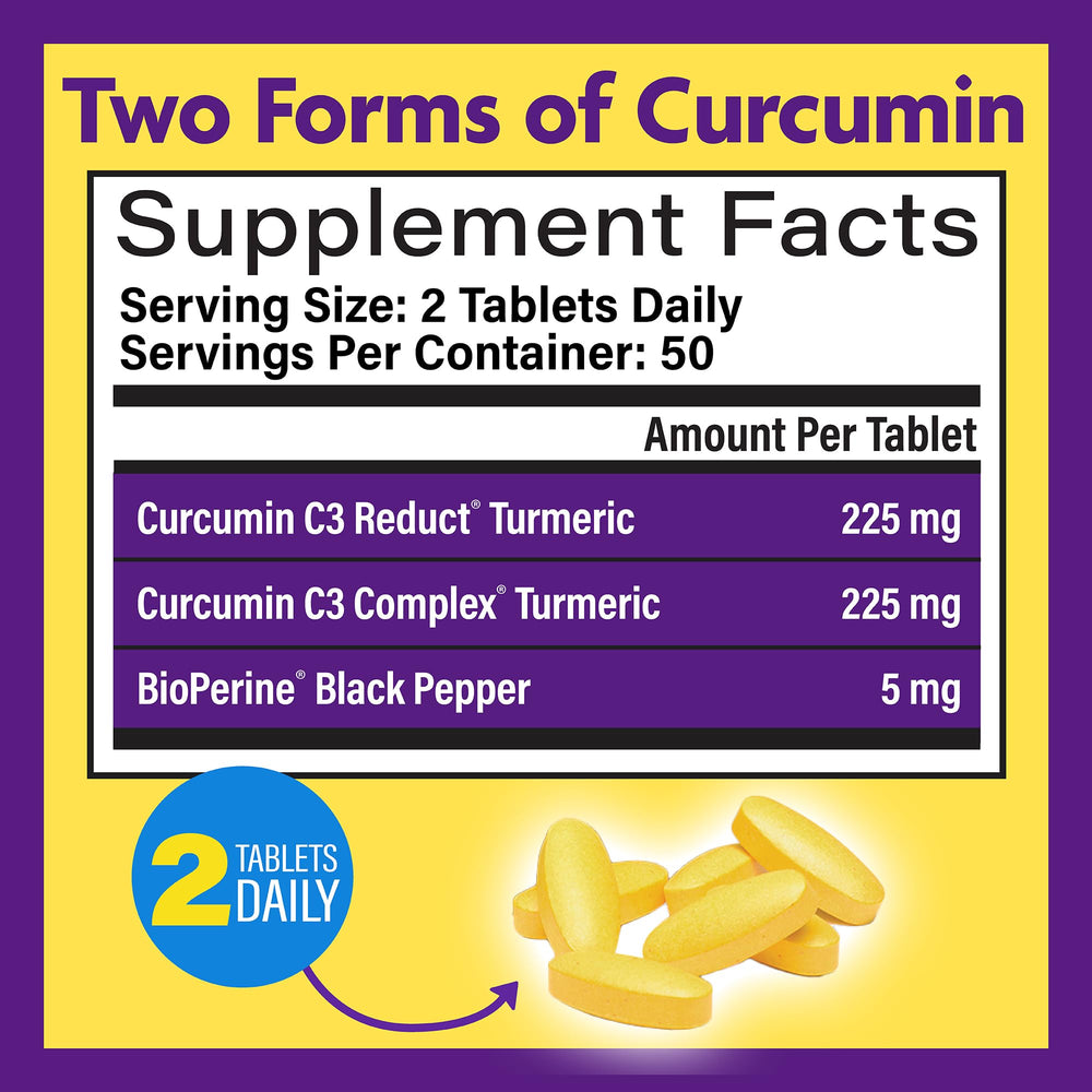 Supplement facts panel on InnovixLabs Turmeric bottle