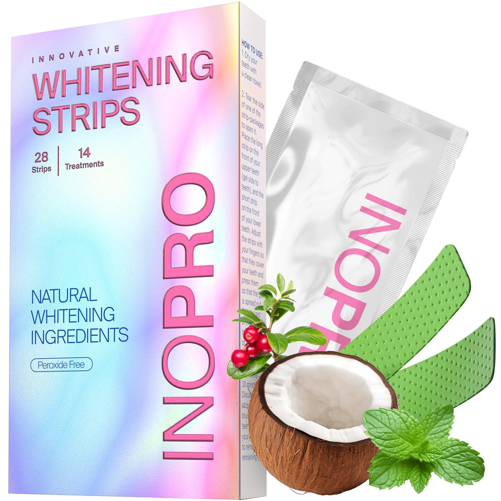 Front of InoPro Teeth Whitening Strips 14 Treatments Kit