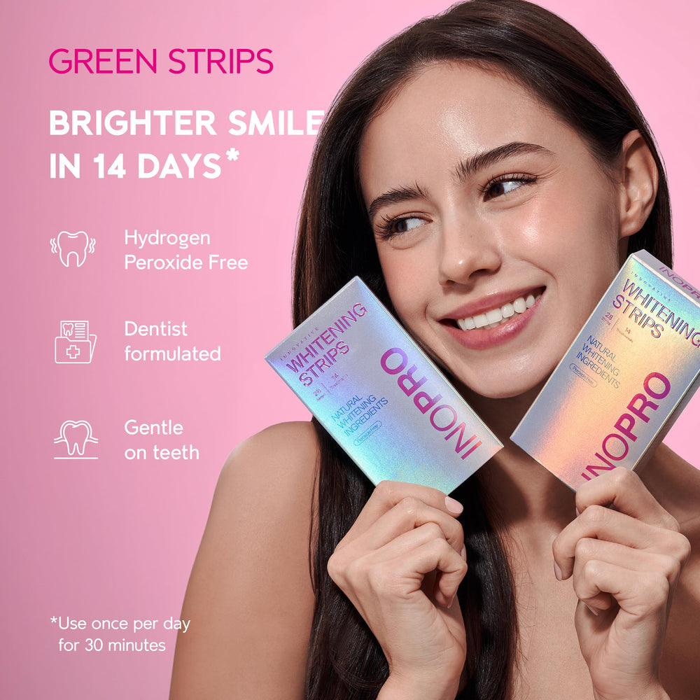 Peroxide-free whitening strips packaging