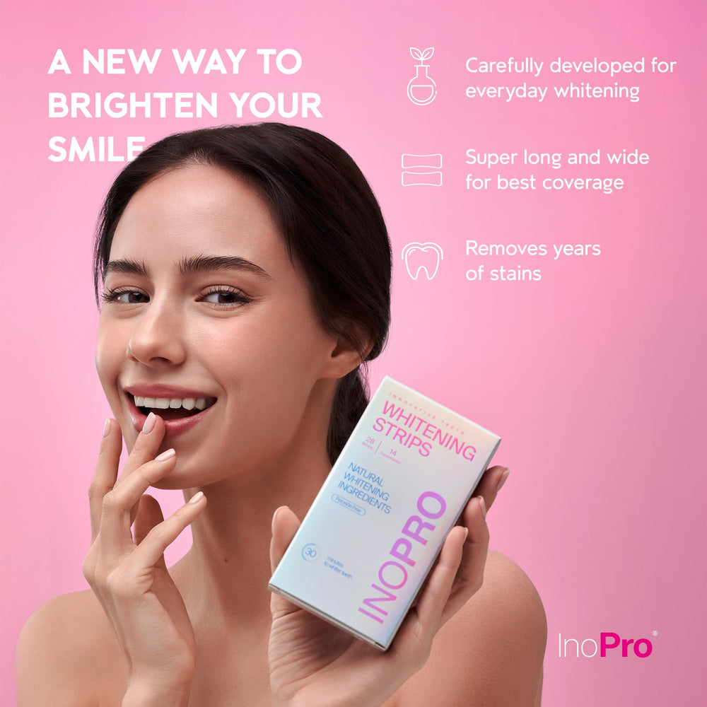 Includes shade guide for tracking whitening progress