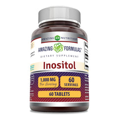 Front label of Amazing Formulas Inositol 1000mg supplement bottle