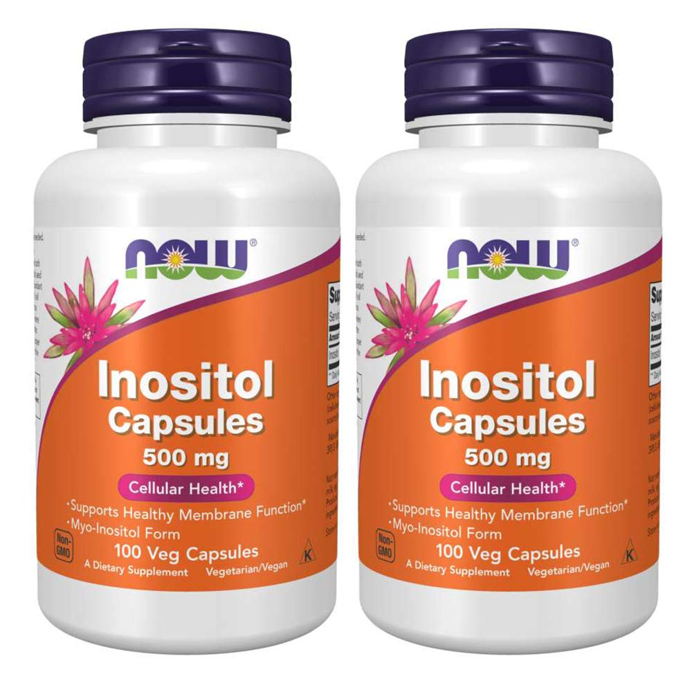 Front view of Inositol 500mg bottle