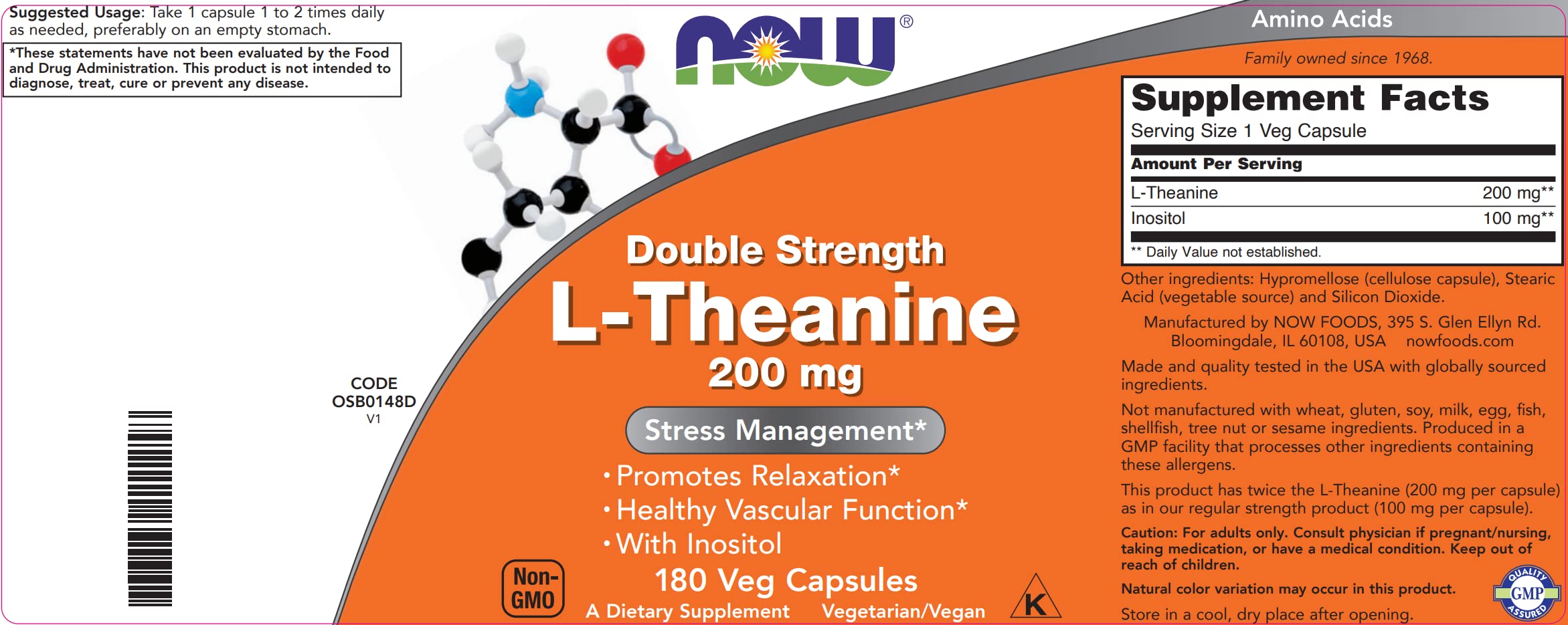 Inositol added to L-Theanine formulation infographic