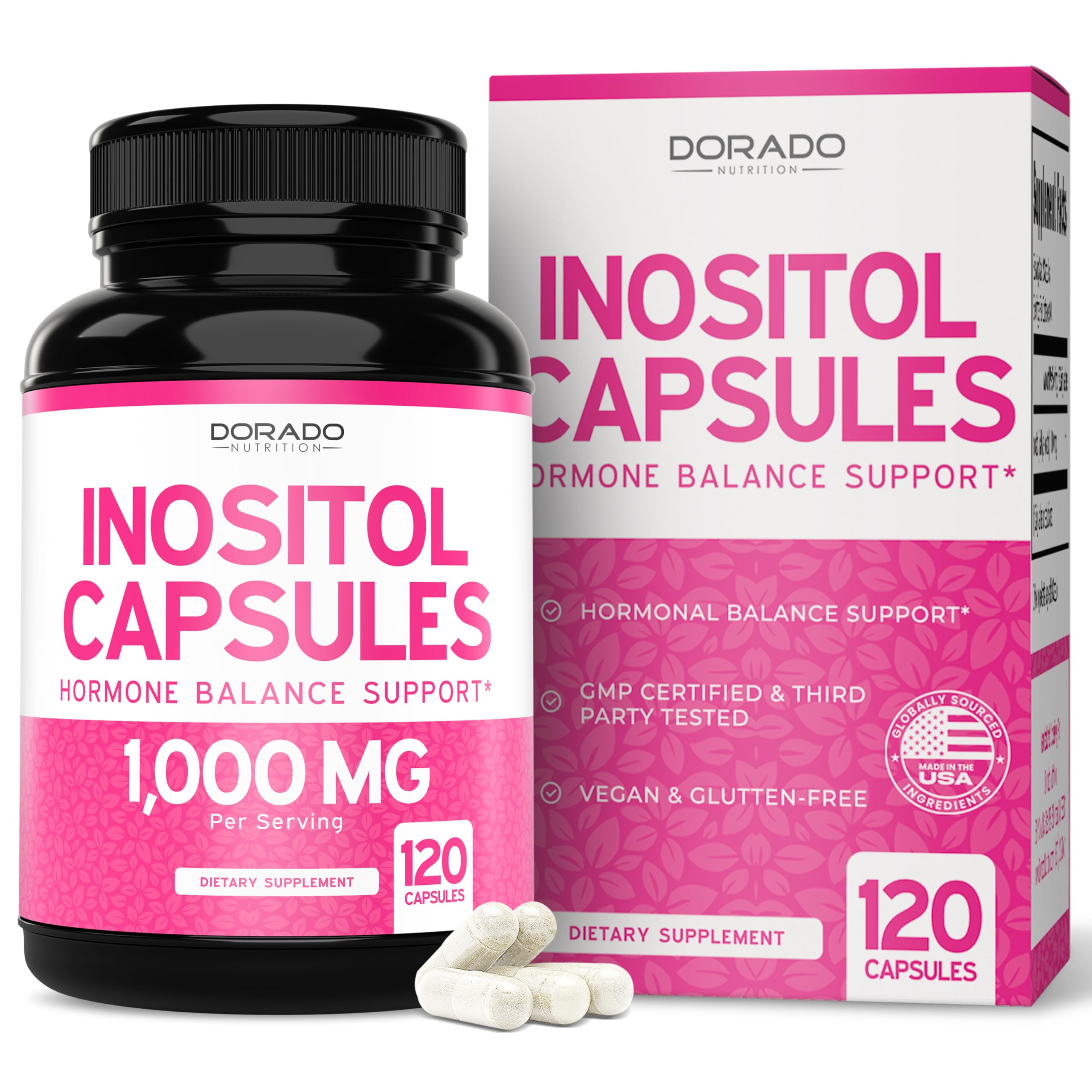 Myo-Inositol 1000mg capsules bottle