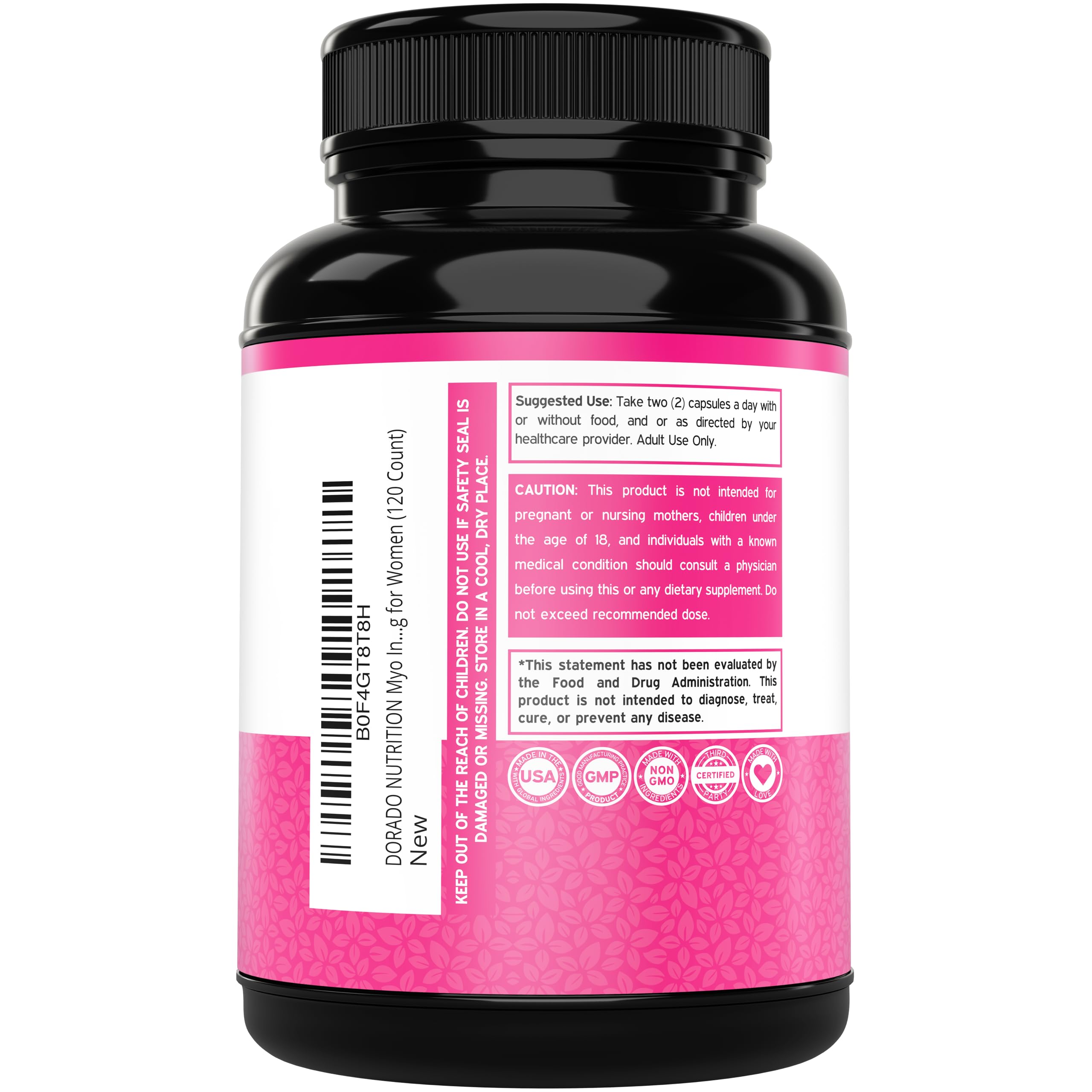 Vegan gluten-free Myo-Inositol capsules
