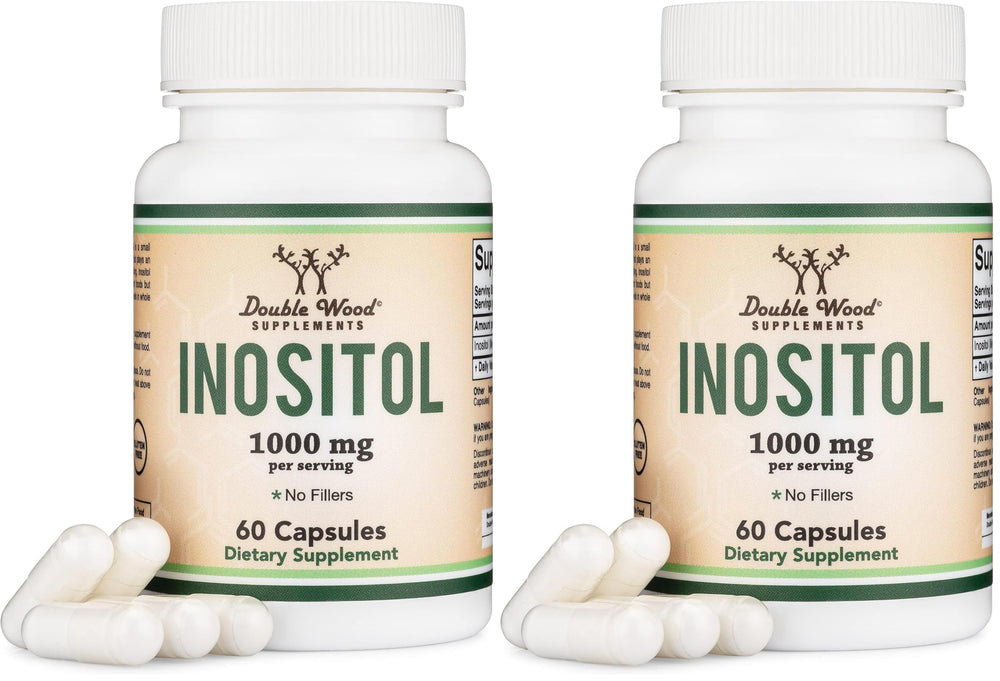 Double Wood Inositol capsules 2-pack bottle