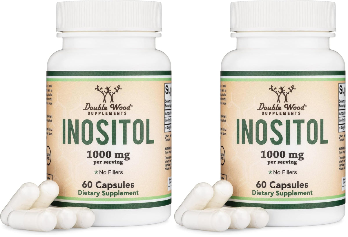 Double Wood Inositol capsules 2-pack bottle