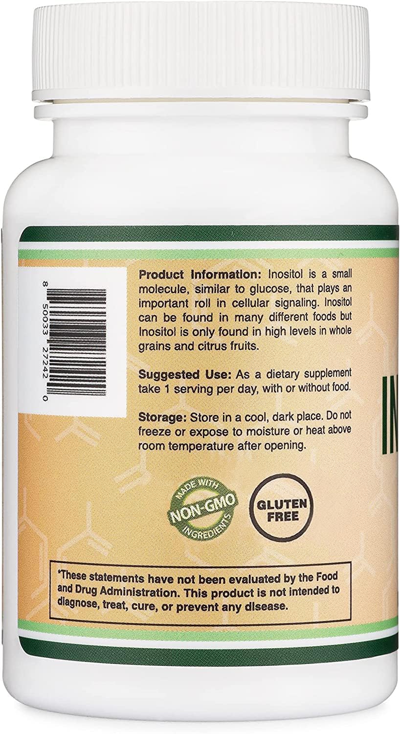 Vegan-safe, gluten-free Inositol capsules