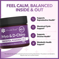 Graphic illustrating 40:1 Myo-Inositol to D-Chiro Inositol ratio