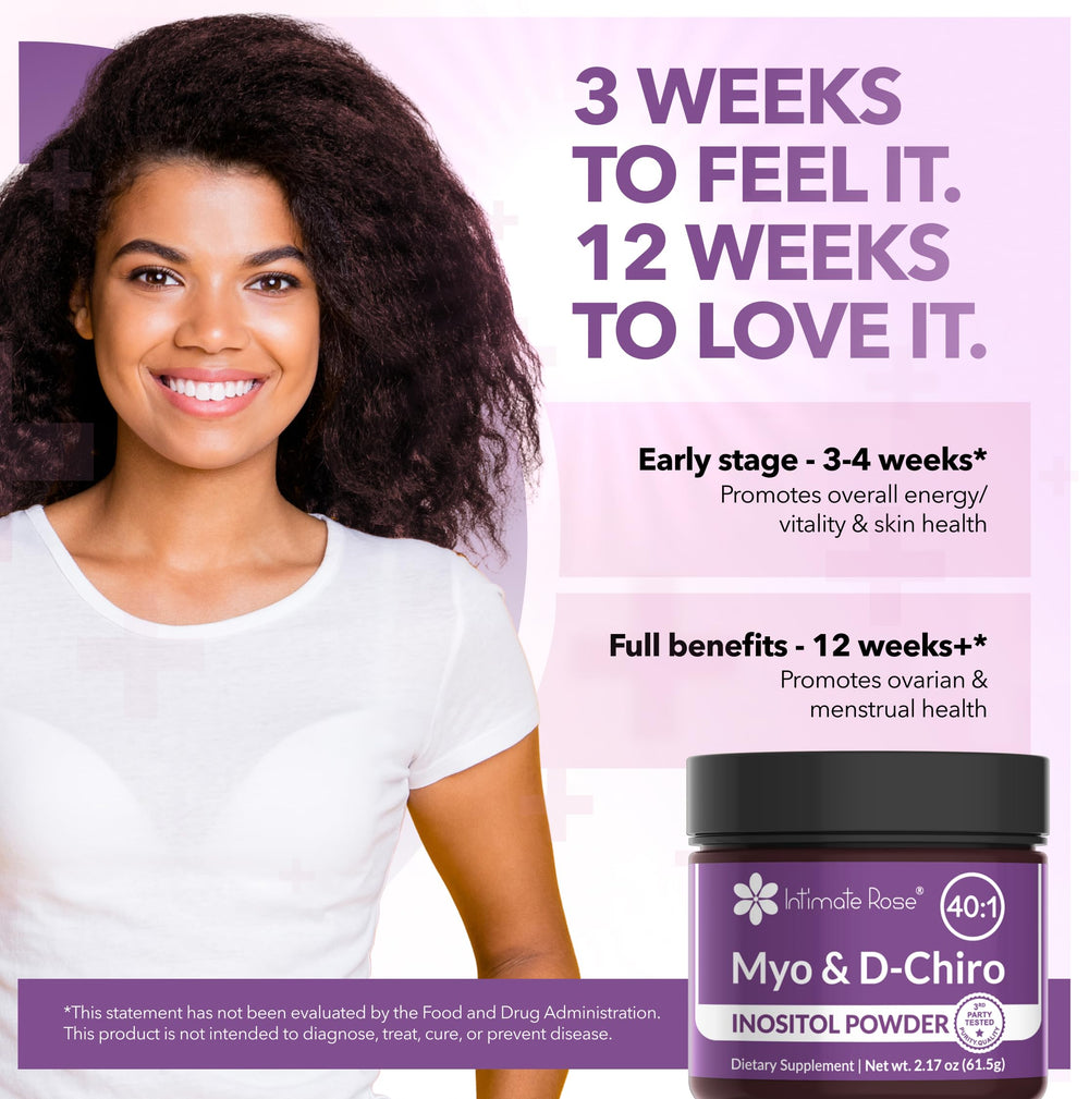 Vegan and gluten-free Inositol supplement label detail