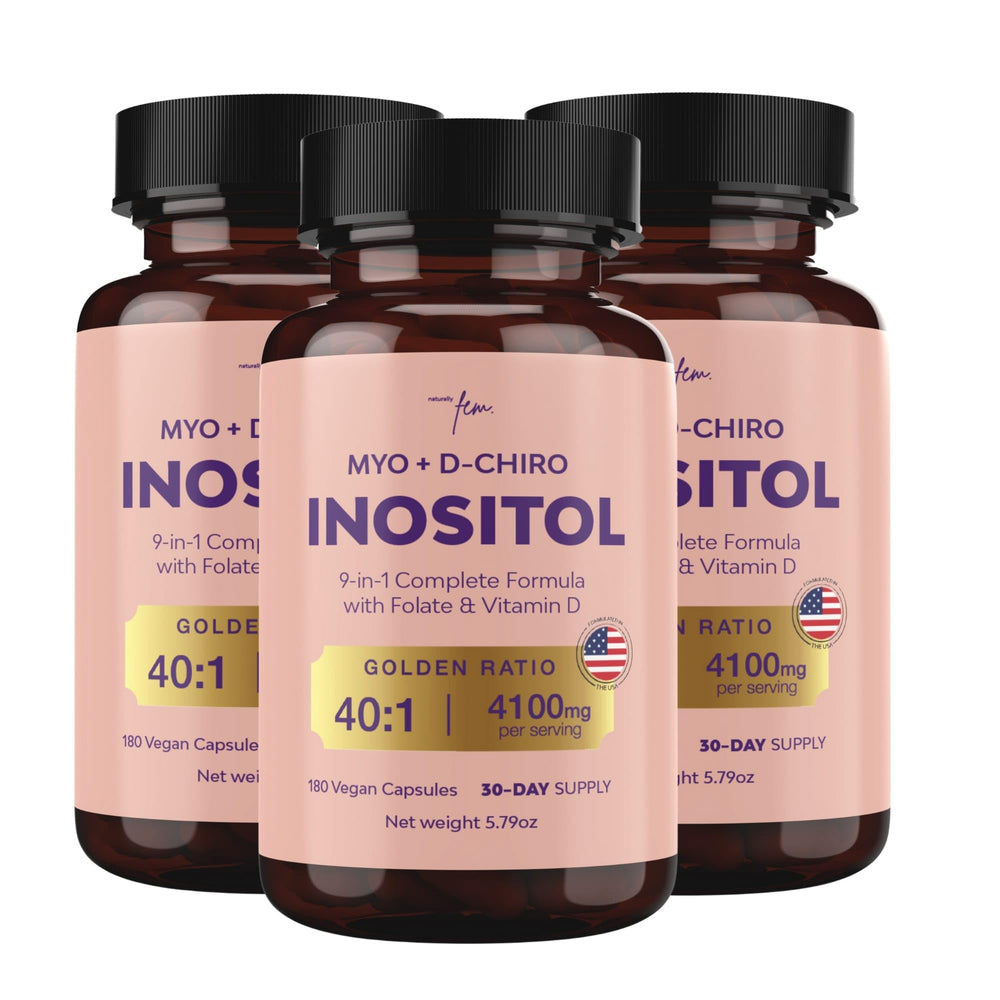 Premium Inositol bundle bottle showing 9-in-1 formula