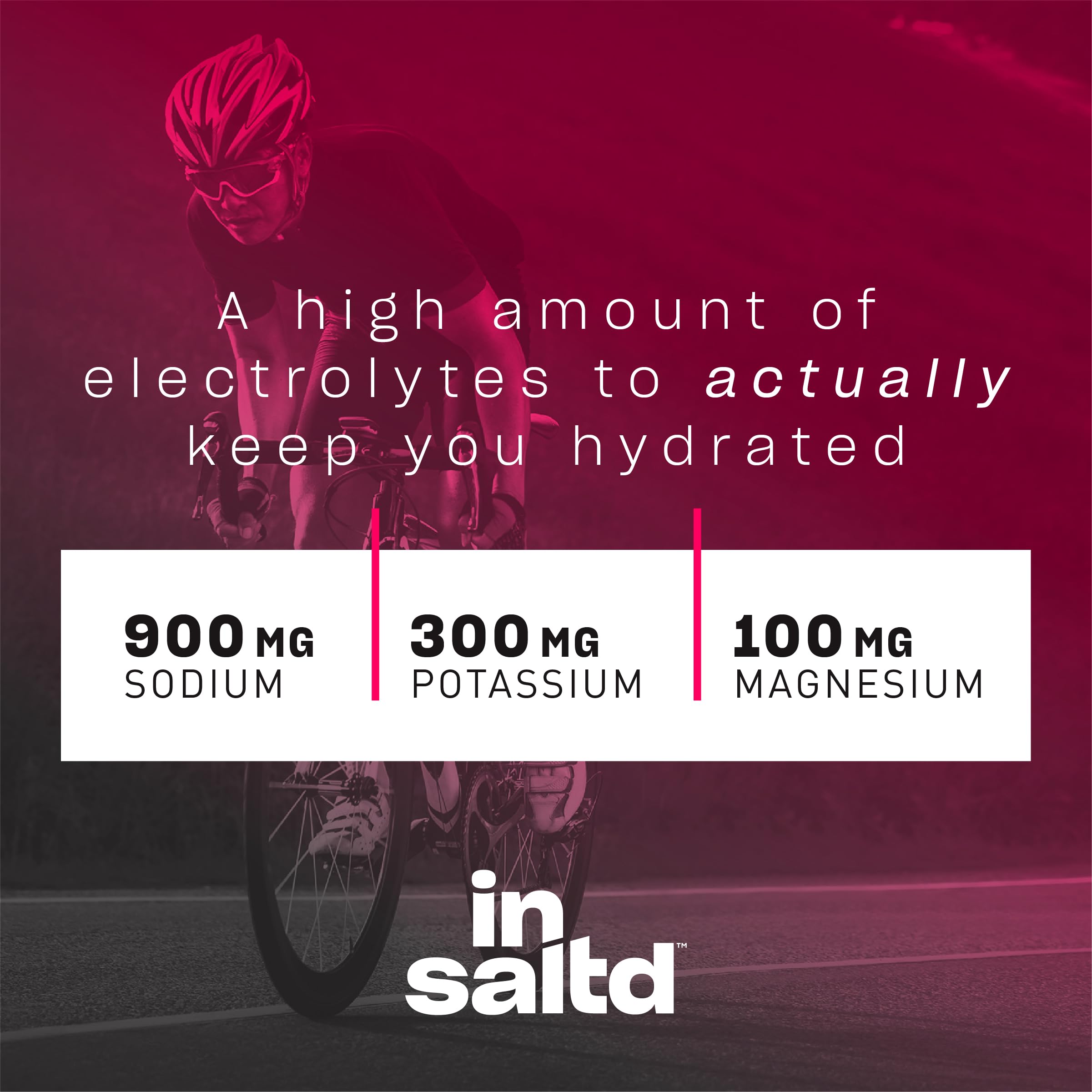 9:3:1 electrolyte ratio graphic showing 900mg sodium, 300mg potassium, 100mg magnesium