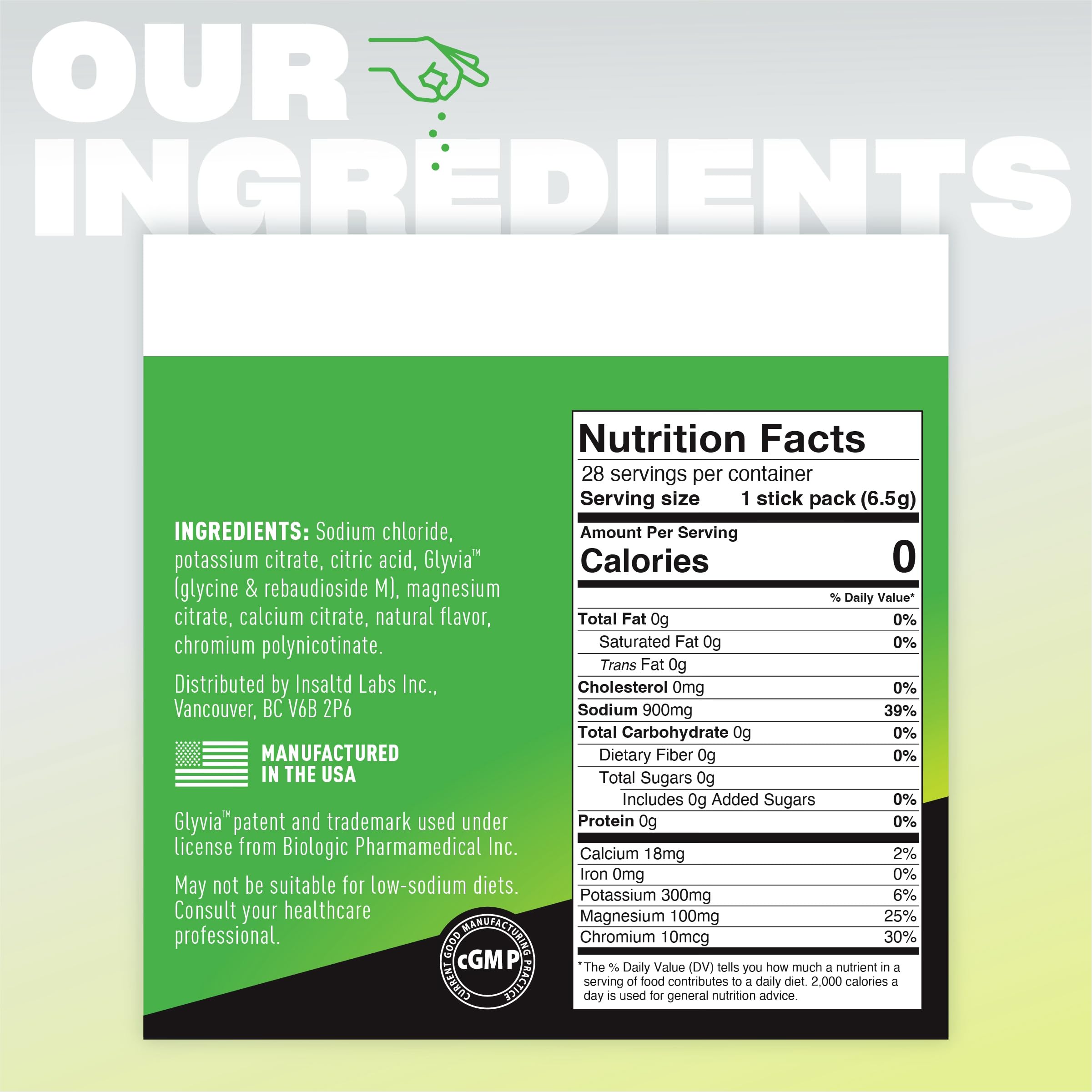 Individual citrus electrolyte powder sachets for hydration