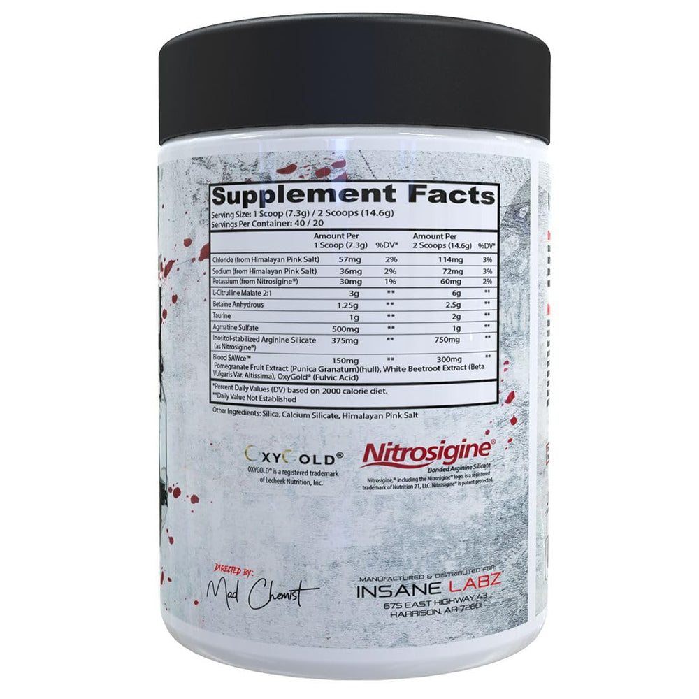 Close-up view of the Bloodbath bottle label