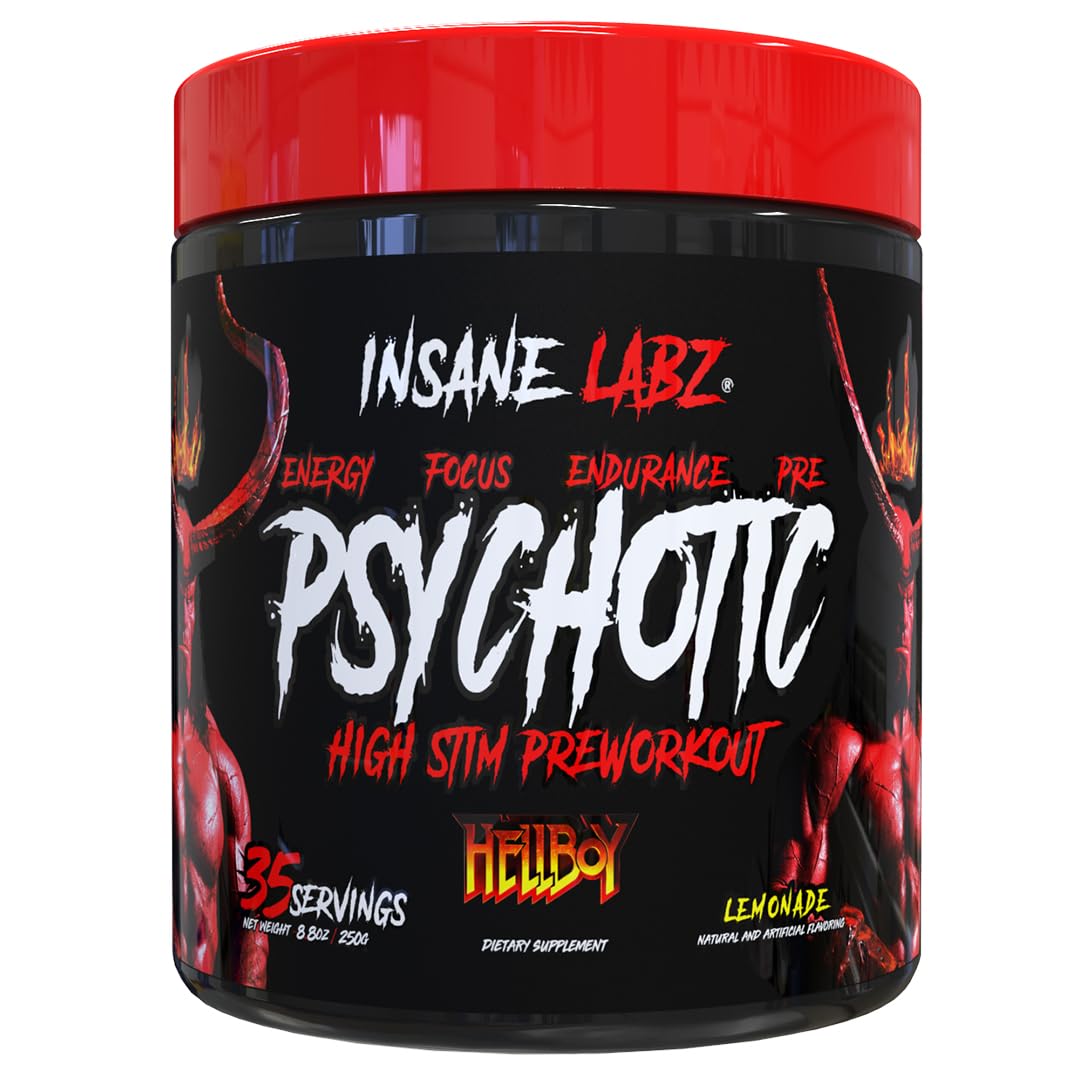 Insane Labz Hellboy Edition tub front highlights high-stim pre-workout energy