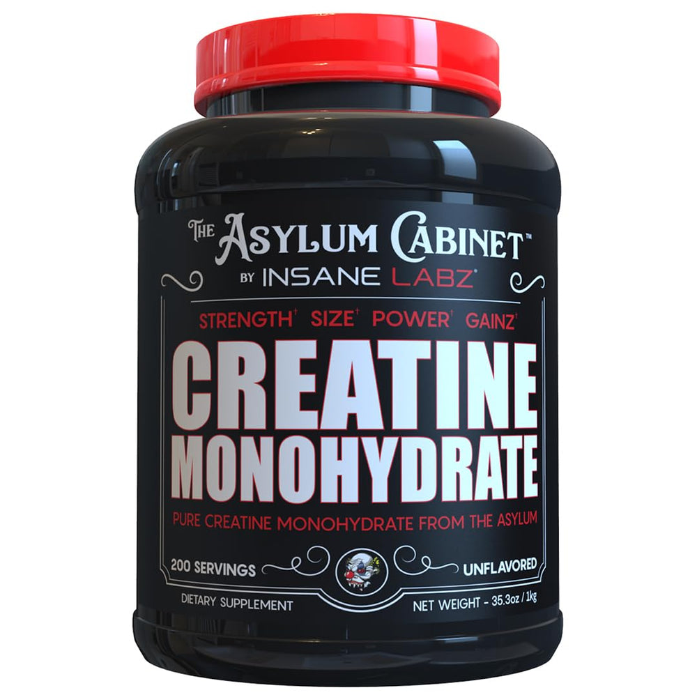 Insane Labz Insane Creatine Monohydrate Powder scoop illustrates precise strength-support servings