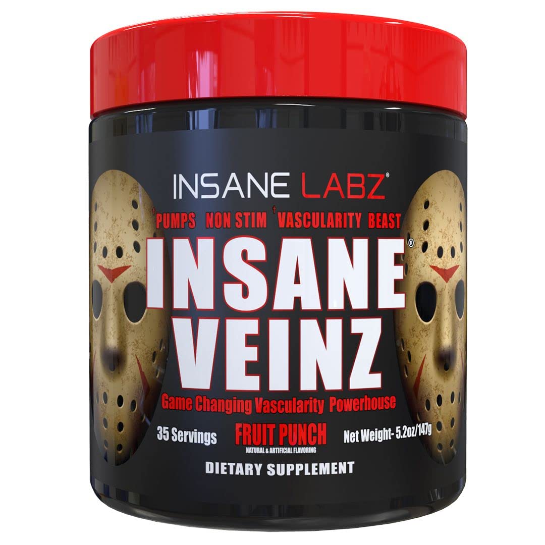 Insane Labz Insane Veinz fruit punch scoop facilitates precise dosing.