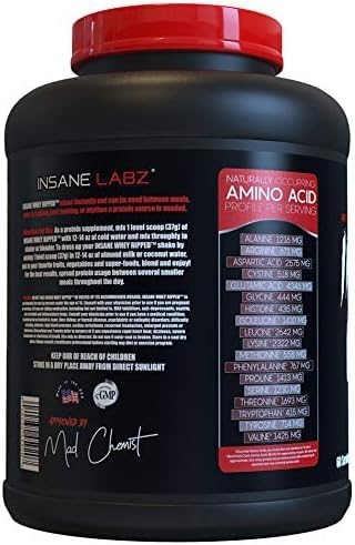 Insane Labz Insane Whey RIPPED nutrition panel highlighting calories and macros for tracking