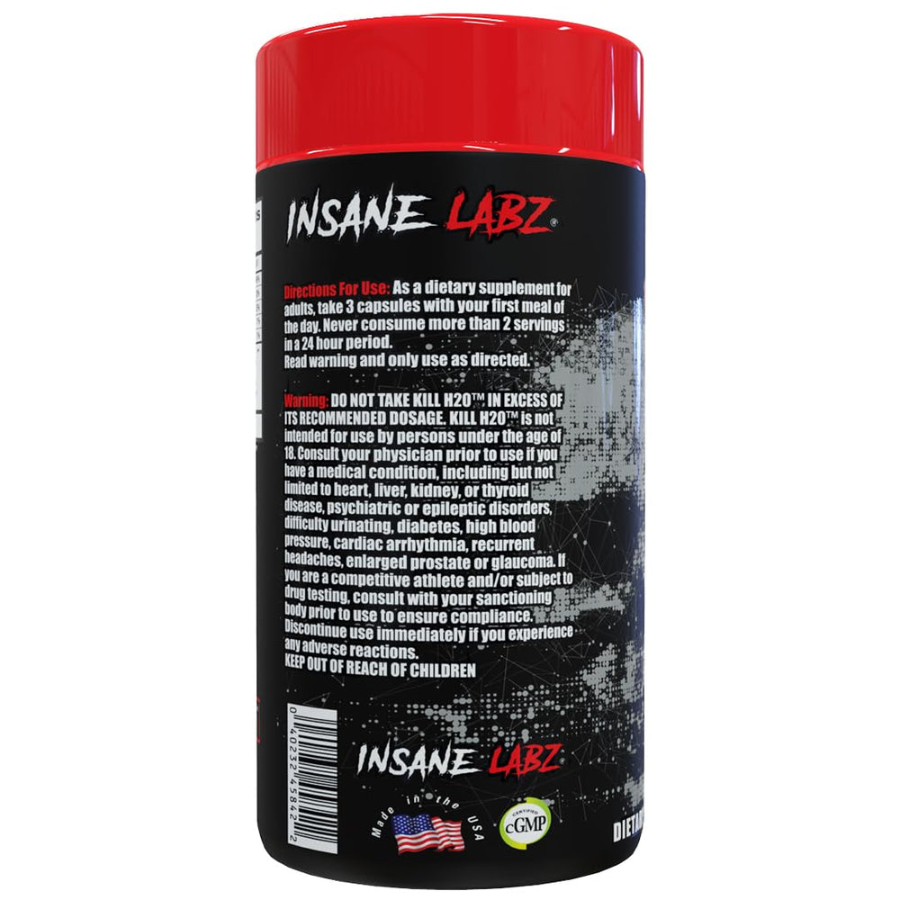 Insane Labz Kill H2O dandelion root image for natural fluid balance support.