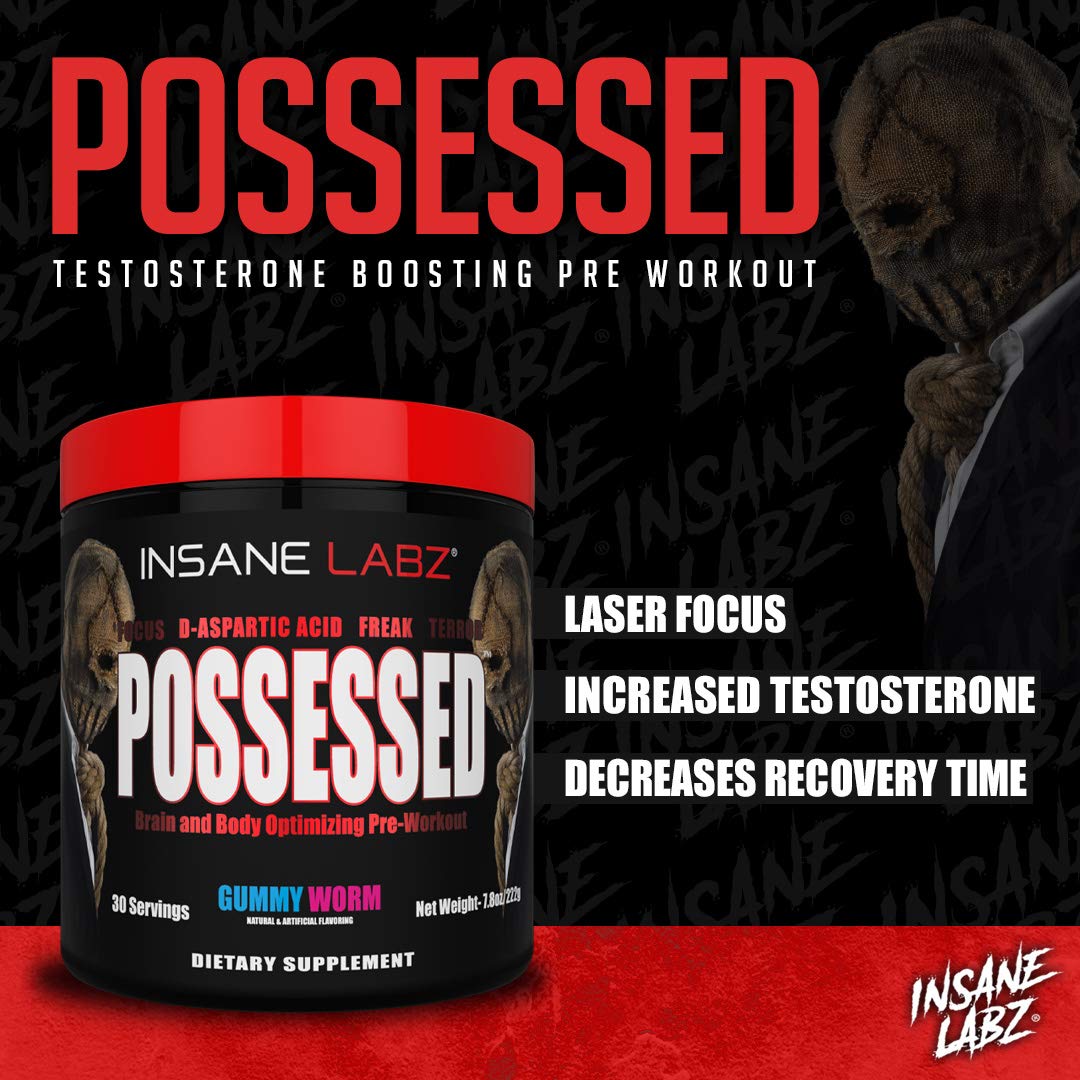 Insane Labz Possessed AMPiberry OXYgold label close-up highlights key absorption ingredients.