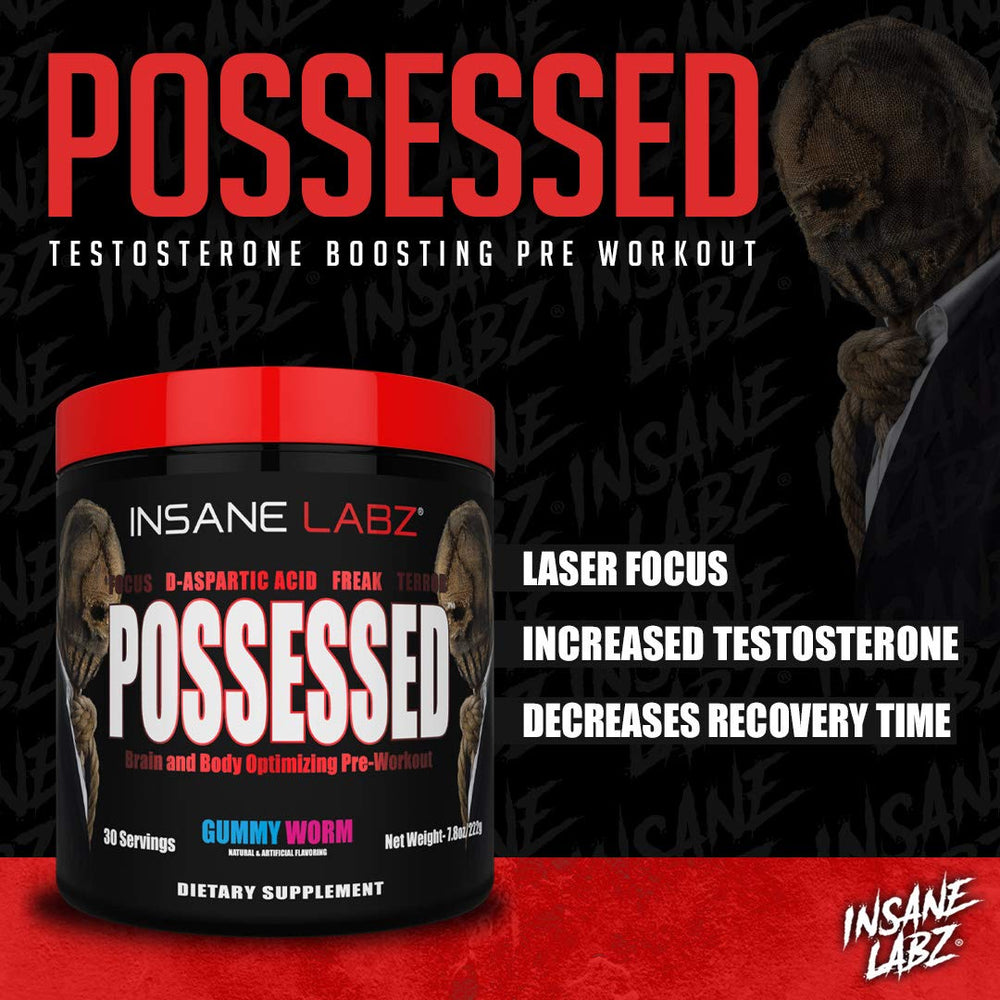 Insane Labz Possessed AMPiberry OXYgold label close-up highlights key absorption ingredients.