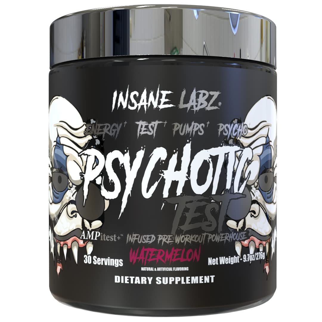 Insane Labz Psychotic Test Watermelon pre-workout tub front