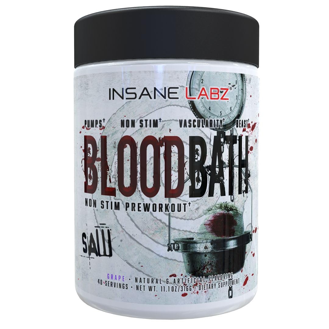 Insane Labz Saw Bloodbath pump bottle showing vascular pump sensation during workouts