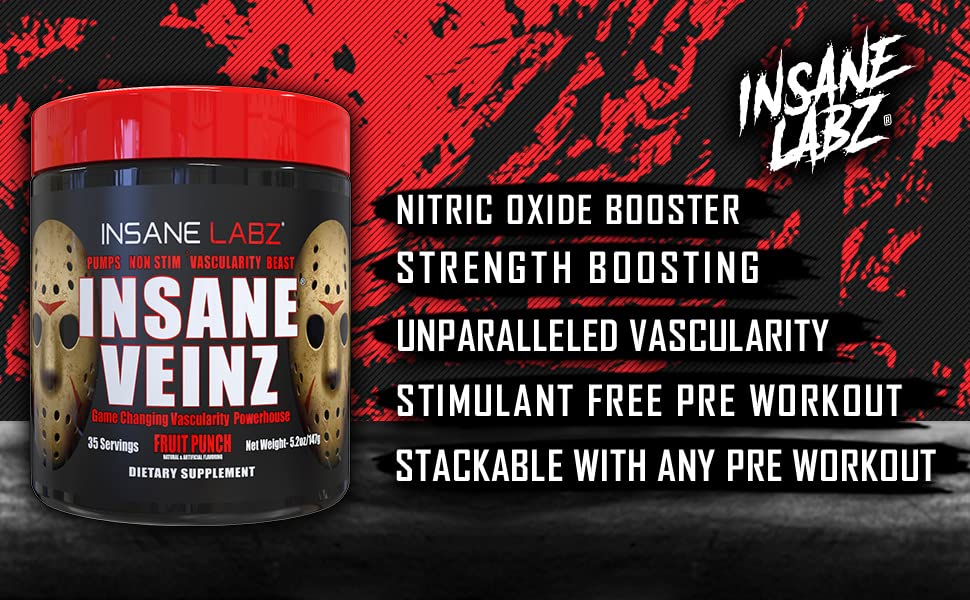 Insane Labz stack image shows Psychotic and Veinz for all-in-one pre-workout