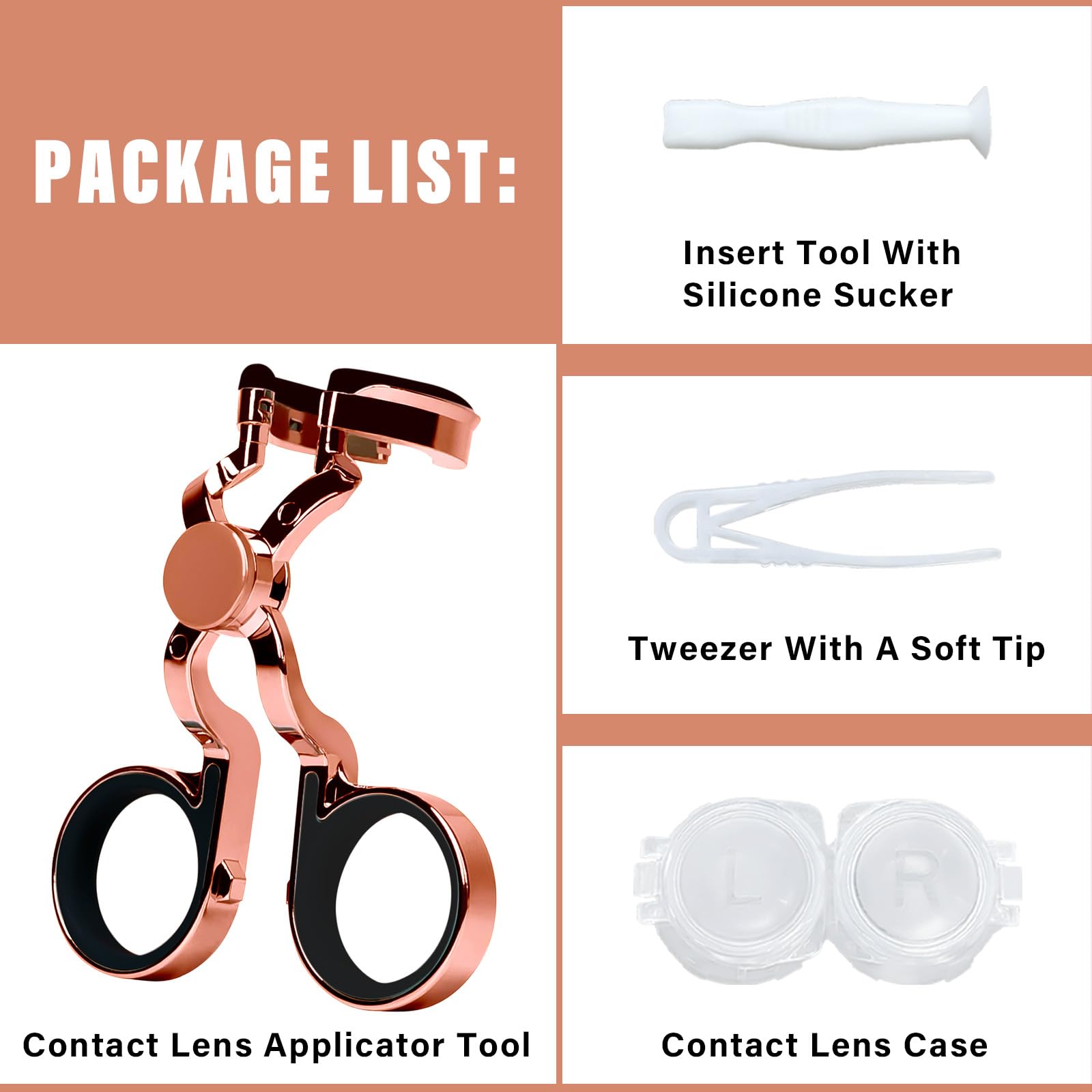 Insert tool with silicone sucker for lens removal