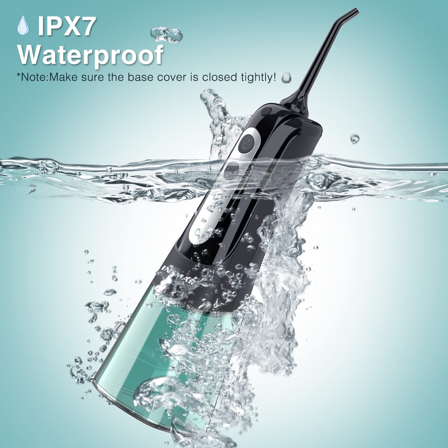 IPX7 waterproof design with travel-friendly case