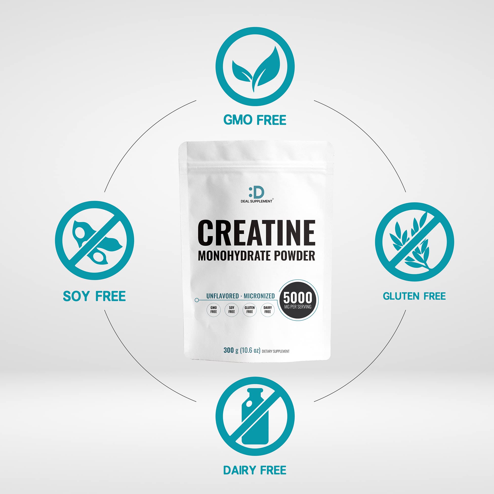 Measuring scoop of creatine monohydrate powder