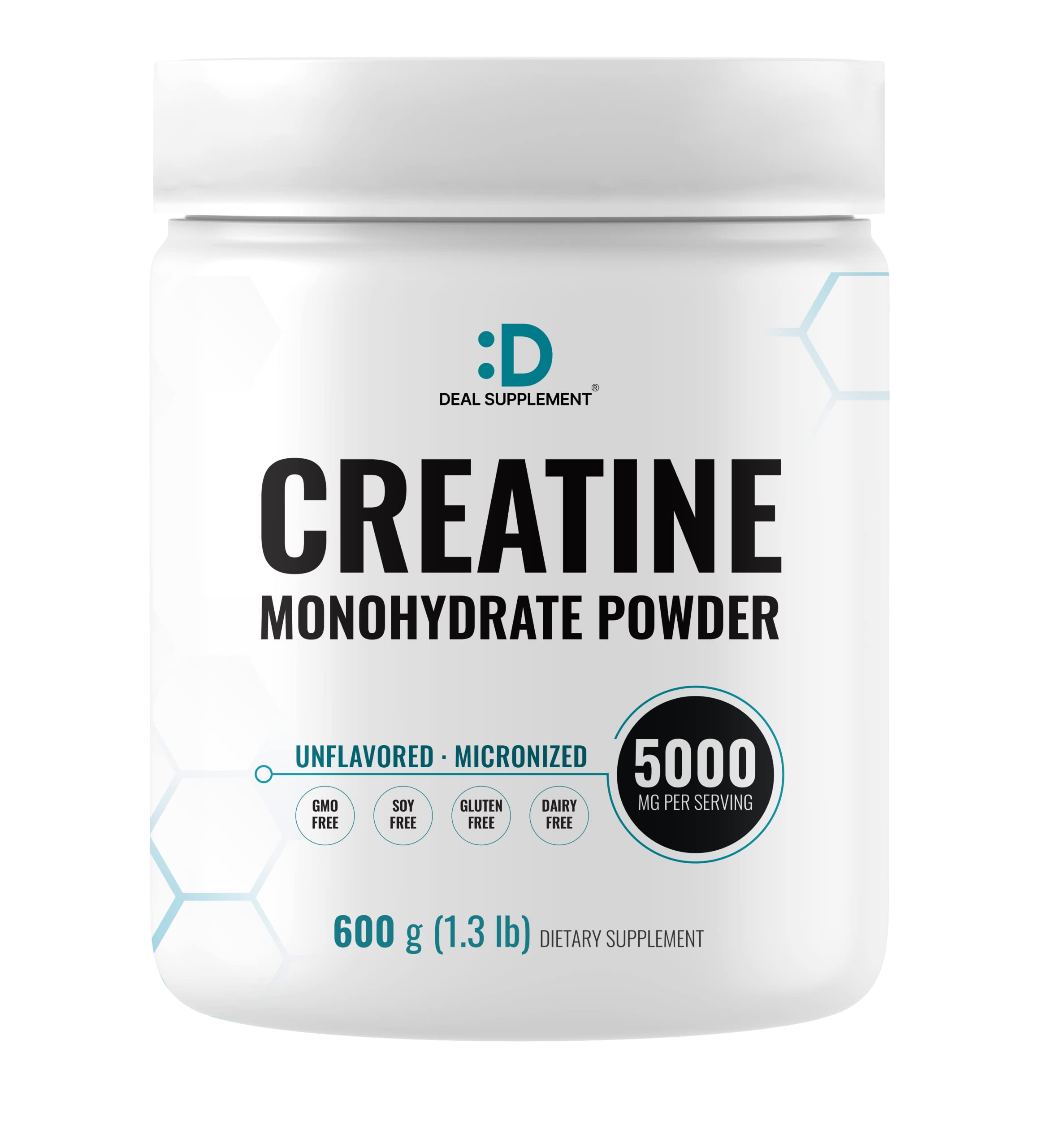Canister of Instant Creatine Monohydrate Powder with 120 servings