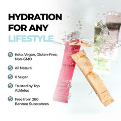 Raspberry flavor electrolyte powder packet