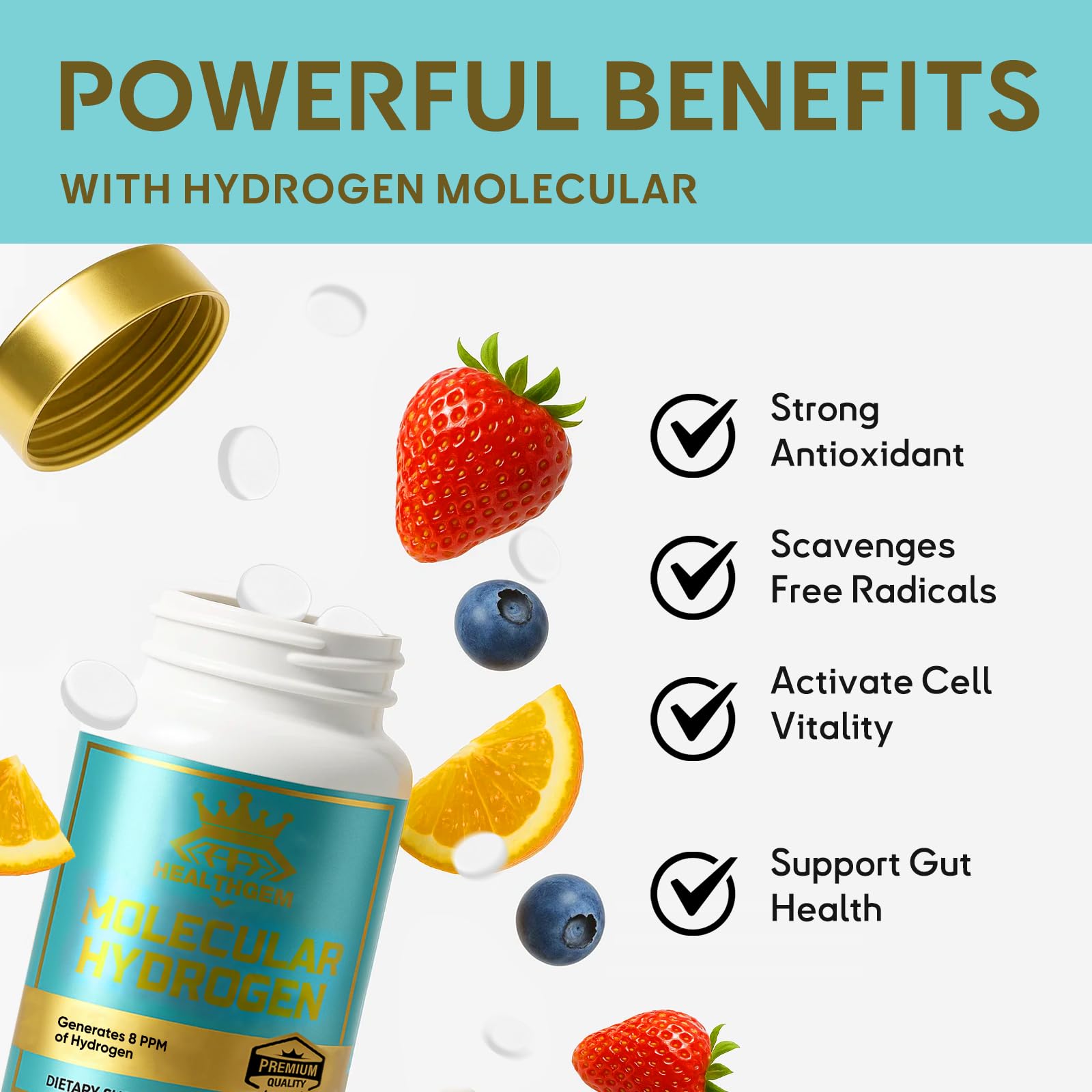 Fizzing tablet infusing water for hydration