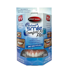 Instant Smile Comfort Fit Flex Upper Veneer front view in Bright Shade