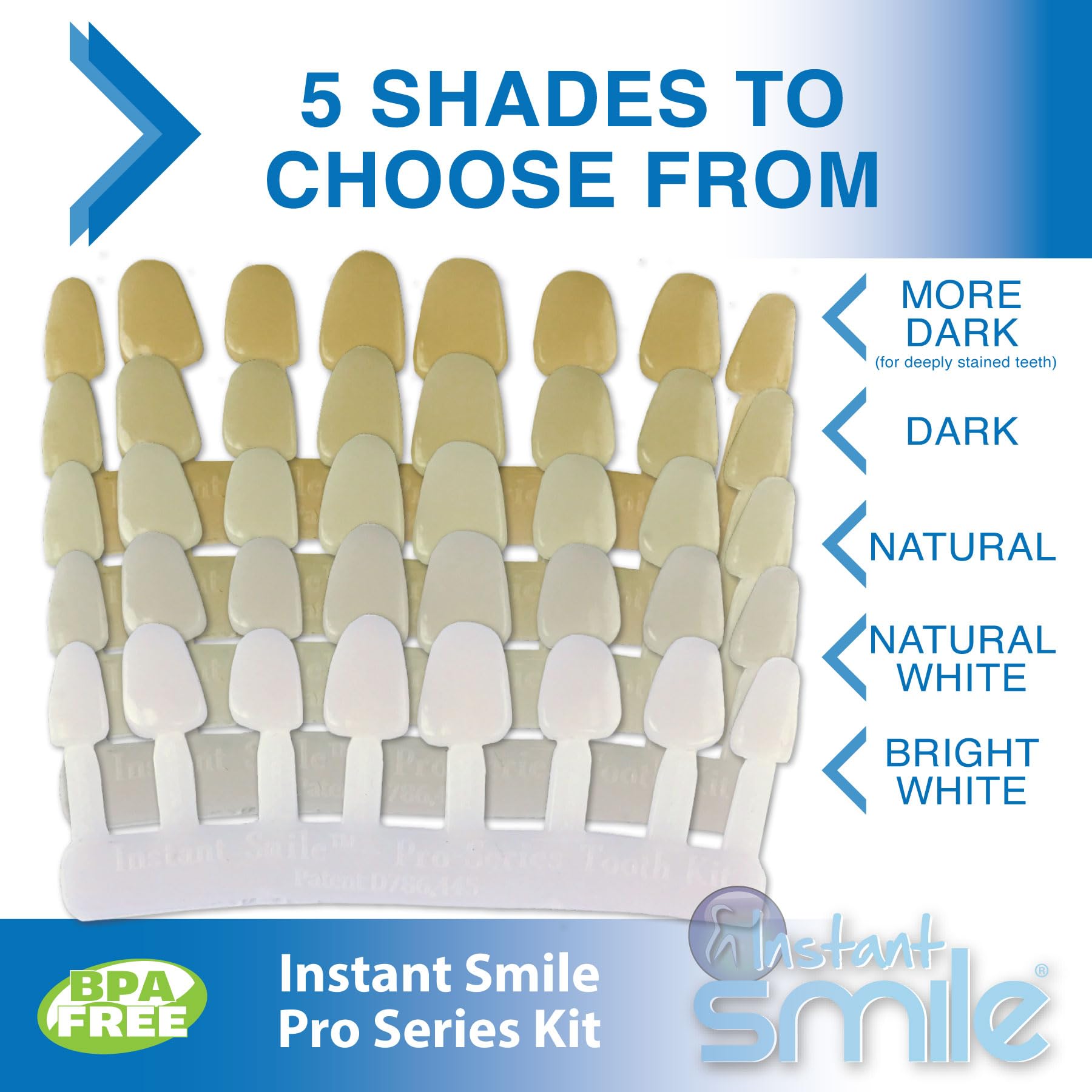 Fitting beads included with the Instant Smile Pro Series Temporary Tooth Kit
