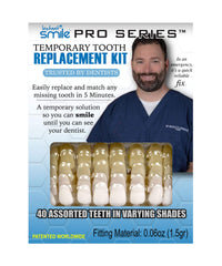 Instant Smile Temporary Tooth Kit Pro-Series with assorted shapes and five shade options