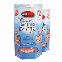 Front view of Instant Smile Flex 2pk in bright white shade