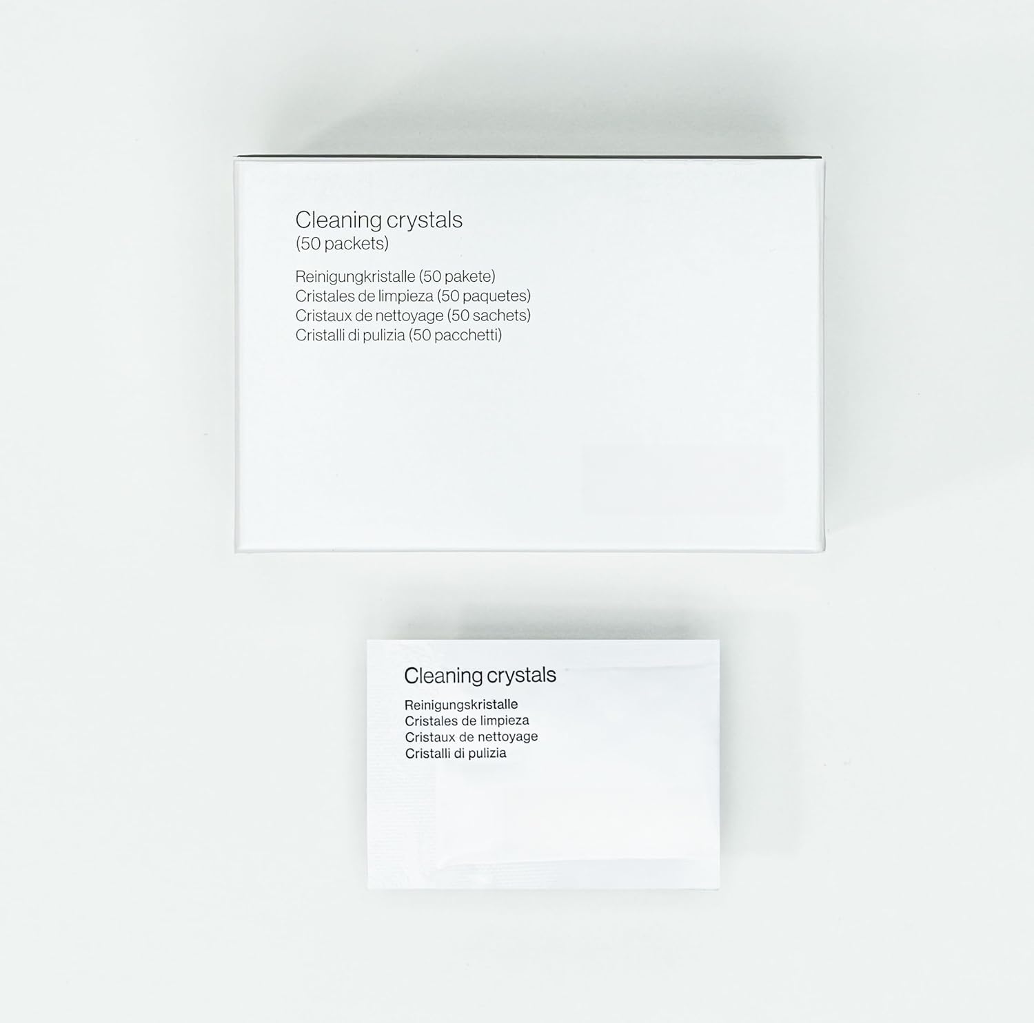Usage instructions card for Invisalign Cleaning Crystals